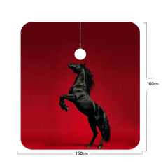 Luxury Black Horse Designer Barber Cape