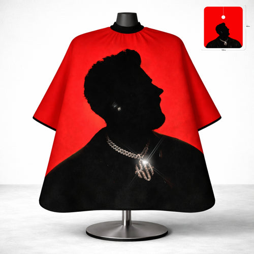 Red Shadow Barber Cape " Karan Aujla " Edition
