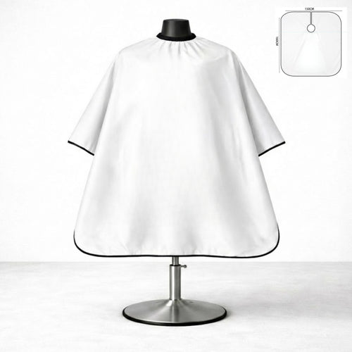Professional White Barber Cutting Cape