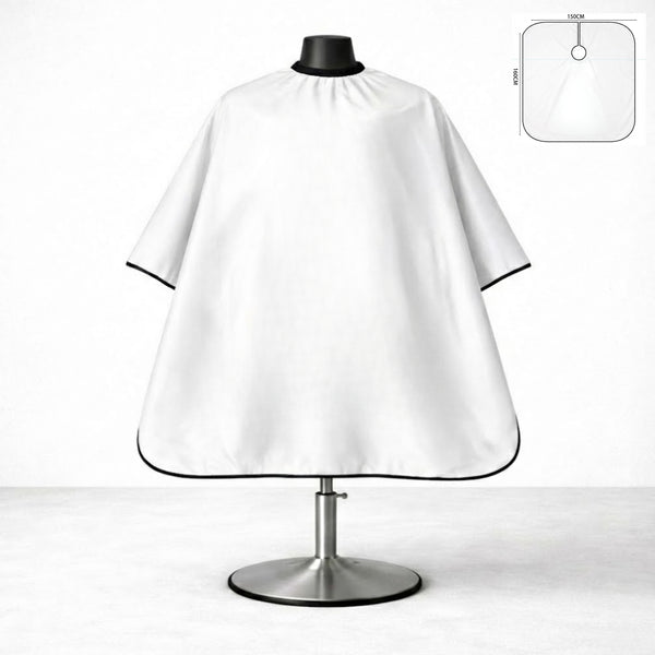 Professional White Barber Cutting Cape