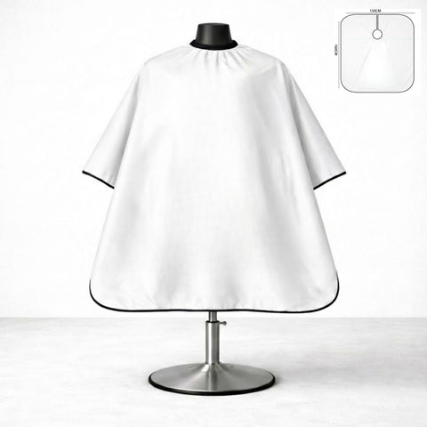 Professional White Barber Cutting Cape