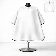 Professional White Barber Cutting Cape