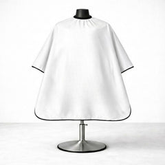 Professional White Barber Cutting Cape
