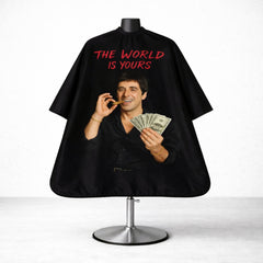 Statement Barber Cape “The World Is Yours” Edition