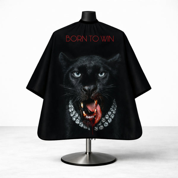 Born To Win Panther Designer Barber Cape