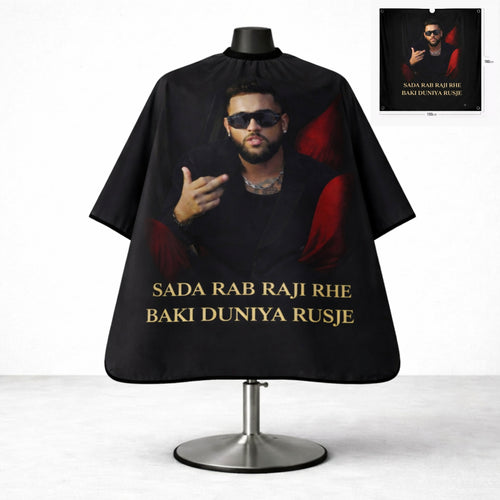 Sada Rab Raji Barber Cape " Karan Aujla " Edition