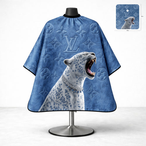 Luxury Leopard Designer Barber Cape
