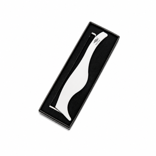 Premium White Ergonomic Barber Razor Holder for Salon & Personal Grooming