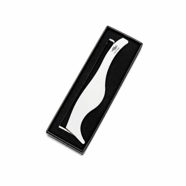Premium White Ergonomic Barber Razor Holder for Salon & Personal Grooming